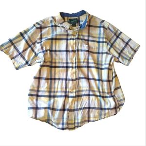 Woolrich neutral plaid shirt. Woolrich plaid shirt XL